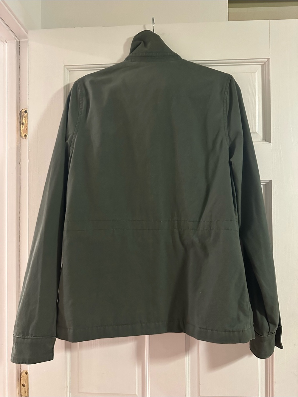 DRIFTWOOD Anthropologie Olive Green Utility Jacket with Floral Embroidery Size M - Picture 3 of 9